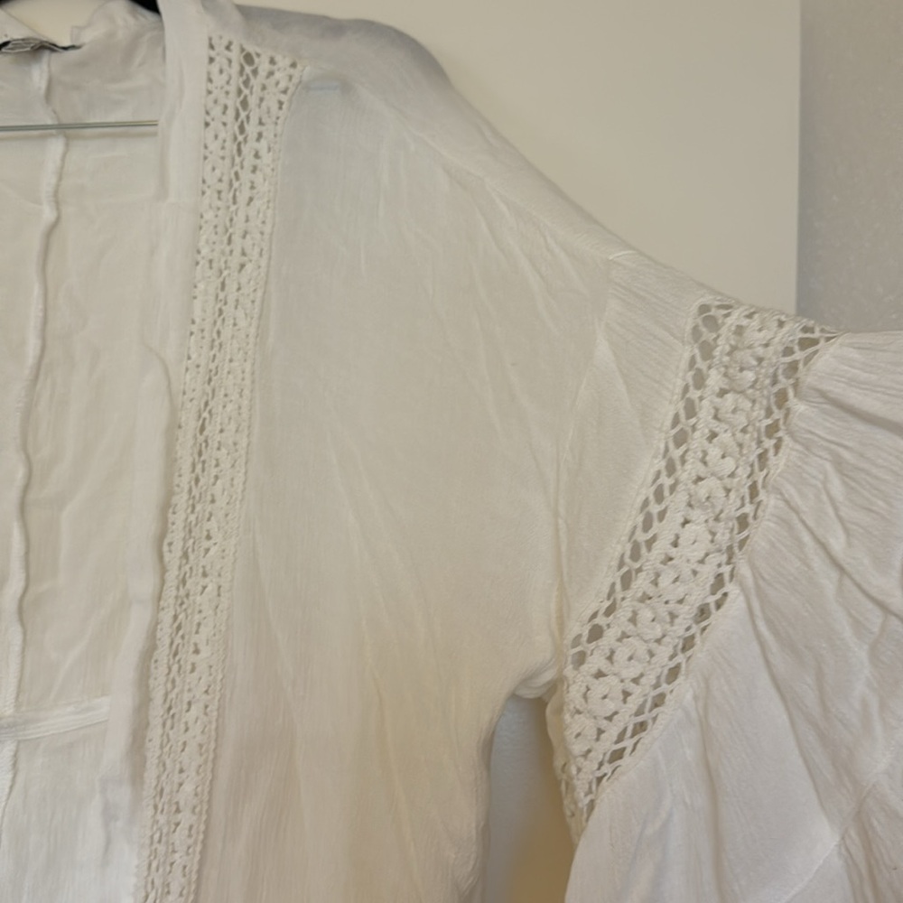 American Eagle White Kimono Style Cover Up - Picture 4 of 4